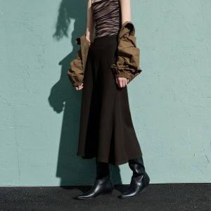 3COLOUR·S | Spring Knit Skirt With Elastic Waist Fish Tail Design