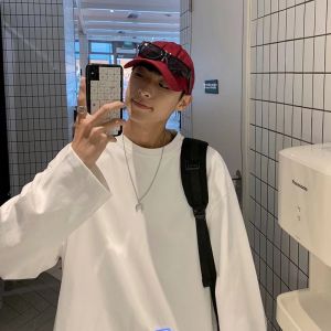 เสื้อโปโลถักคอวีสไตล์อังกฤษสำหรับผู้ชาย เสื้อสเวตเตอร์ทรงเข้ารูป เสื้อสเวตเตอร์ถักคอวีสไตล์ยุโรป สไตล์เยาวชน