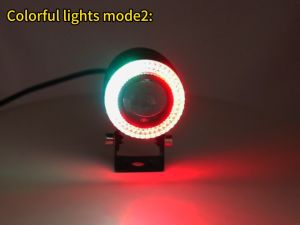 General new motorcycle small spotlight 46 dazzling large steel cannon spotlight external modified light yellow laser cannon