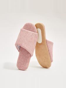 Silent Japanese Style Open Toe Slippers Soft Bottom In-Home Linen Floor Slippers for Youth Daily Use Home Comfortable Slippers