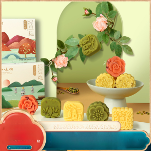 Traditional Original Flavor Osmanthus Green Bean Cake 380g Hangzhou Specialty Office Snack Zhiwei Guan Osmanthus Cake