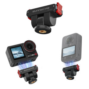 อะแดปเตอร์แม่เหล็กสำหรับ DJI OSMO Action 5 Pro/4/360/Nano ตัวยึดแบบปลดเร็วพร้อมสกรูขยายขนาด 1/4 นิ้วสำหรับกล้อง DJI Action 5 4 3 2