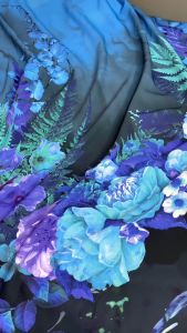 VẢI LỤA NGỌC BÍCH IN HOA CHÂN-KHỔ 1.5M-VẢI NHÀ PHẠM