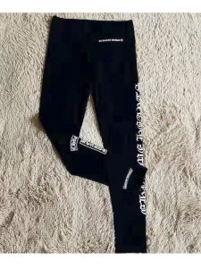 กางเกงขายาวทรงเข้ารูปพิมพ์ลายตัวอักษรสีพื้นผ้าฝ้ายแท้ ทรงสลิมฟิต ยืดหยุ่นสูง กางเกงขายาวทรงสลิมฟิตสำหรับผู้หญิง ฤดูใบไม้ผลิและฤดูใบไม้ร่วง