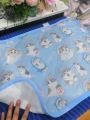 Cartoon Pillowcase Single Person Adult Male Summer Cold Sensation Whole Head Cover Polyester Fabric Bedding Accessories. 