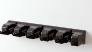 Mop and Broom Holder Wall Mount Heavy Duty Broom Garden Tool Organizer Mop Hanger Home Cleaning Supplies Organizations Storage Rack for Garage Laundry Room