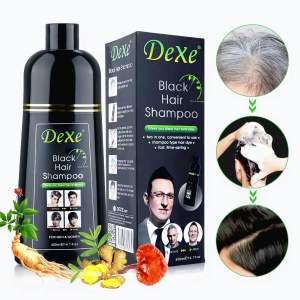 Dexe Black Hair colors Shampoo to make hairs black Healthy Strong and Smooth