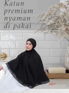 Bergo Haji dan Umroh Kerudung syari Hijab panjang muslimah Katun premium
