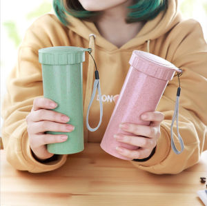 (SẴN HCM) LY/ CỐC UỐNG NƯỚC LÚA MẠCH 500ML CÓ DÂY XÁCH thân thiện với môi trường - Bình nước Lúa mạch - ly uông nước - binh nuoc lúa