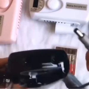 Electric Nail File Portable 30000RPM Cordless Nail Art Drill Machine UV Gel Remover Polishing Tool for Nail Surface Cleaning and Shaping