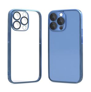 Plating Ultra Hybrid PC Chrome Case Cover for iPhone 13 14 12 11 Series (2 lens) Chrome Camera Lens Protective