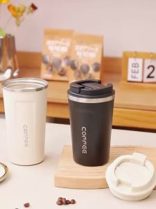 WORTHBUY | 510ml Thép Không Gỉ 304 Cà Phê Giữ Nhiệt Cốc Cách Nhiệt Tumbler Chống Rò Rỉ Tường Đôi Chai Nước Du Lịch Bình Giữ Nhiệt Nam Drinkware