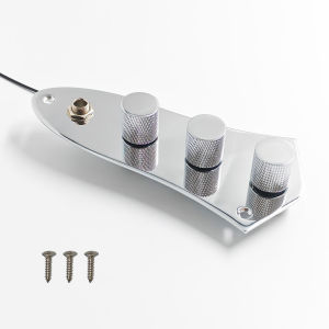 PHRILM Loaded J Bass Control Plate Pre-Wired Jazz Bass JB Control Plate with Wiring Harness for Jazz Bass Guitar