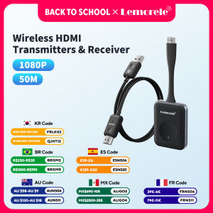 Lemorele | Lemorele 5G 50m Wireless Transmitter Receiver Kit 1080P Plug and Play Video Transceiver For HDTV PC Camera Monitor Projector