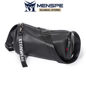 MENSPE กระเป๋ากระเป๋าสะพายไหล่สำหรับผู้ชายกระเป๋าพาดลำตัวแฟชั่นกระเป๋าเอกสารแบบสบายๆกระเป๋าหนัง PU นิ่มกระเป๋าลำลองกระเป๋าสะพายน้ำหนักเบากระเป๋าหย่อนใจแฟชั่นของผู้ชายกันน้ำสำหรับเล่นกีฬาสตรีทท่องเที่ยวกลางแจ้ง