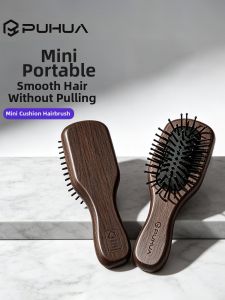 PUHUA | Portable Anti-Static Wooden Cushion Comb promote scalp health
