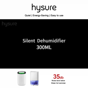 Hysure Geroge Dehumidifier With Night Light Quiet Energy-saving Auto-shutoff / Mini Dehumidifier