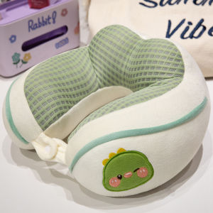 Travel Neck Pillow U-Shaped Sleeping Pillow for Plane Student Portable Waffle Pattern Cooling Plush Material Adult Office Use