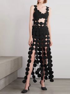 Slim Minimalist Dresses For Women Square Collar Sleeveless High Waist Summer Dress Female Fashion Clothing