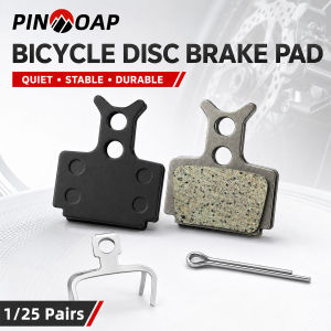 PINMOAP 1/25 Pairs Bike Disc Brake Pads Low Noise Heat Resistant Bicycle Brake Pad Set For Mountain Road E Bike Caliper Accessor