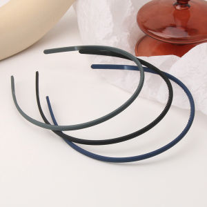 ชุดที่คาดผมกันลมทรงม้วนบางเฉียบสีดำแบบมีฟันสำหรับผู้หญิง เครื่องประดับผมแบบอเนกประสงค์ เครื่องประดับผมสไตล์เกาหลี