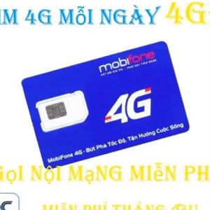 FREESHIP - CHƯA KÍCH HOẠT Sim 4G mobifone mỗi ngày 4GB nội mạng miễn phí tặng tháng đầu