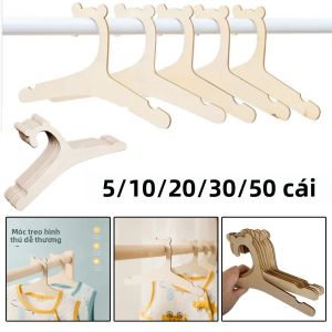 Giá Treo Quần Áo Cho Bé Bằng Gỗ Trẻ Em Móc Treo Quần Áo Thiết Kế Hình Gấu Dễ Thương 5-50 Chiếc Tủ Quần Áo Bảo Quản Dụng Cụ Công Chúa Trang Trí Phòng