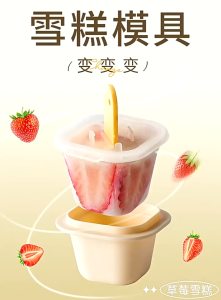 4 in 1 Ice Cream Mold Popsicle Model Ice Cube Maker Baby Silicone Food Puree Storage Bekas Pembuat Ais Krim 雪糕摸具宝宝辅食盒