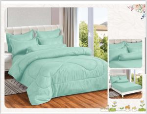 ￼100%  Cotton Queen 4in1 /Single Fitted 2in1 Cadar Getah Keliling/Bedsheet Sets/Bedsheet Cadar Plain Pillow Case