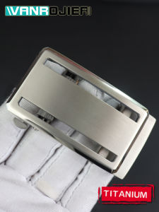 Pure Titanium Buckle Mens Belt Automatic No-Tooth Hip Hop Waist Band Lightweight Alloy Anti-Metal Allergy Resistant with Teeth