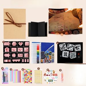 Handmade DIY Accordion Book 3D Pop-Up Album Birthday Gift Folding Page Memorial Photo Album Creative Gift Festive Supplies