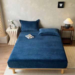 SUNLIGHT HOME Velvet BedsheetAnti-static Bed SheetBreathable Bed SheetSoft Mattress Cover