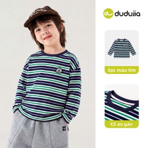 DUDUJIA | Áo Thun Dài Tay Sọc Cho Bé Thu
