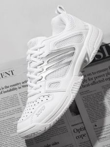 Professional White Tennis Shoes for Men And Women High Level Shock Absorption Support Breathable Training Tennis Sports Shoes