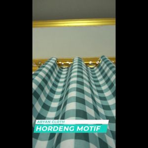 BONGKAR GUDANG MOTIF BEST SELLER / TERLARIS - GORDEN SMOKRING 12 RING UKURAN 135X220 CM [ GORDEN DAUN HIJAU ]