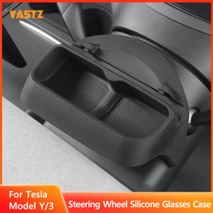 Steering Wheel Silicone Glasses Case For Tesla Model Y 3 Car Navigation Mobile Phone Holder Automotive Interior Accessories
