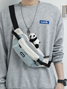 Túi Đeo Ngực Thương Hiệu Thời Trang Instagram Ba Lô Nam Giới Túi Đeo Chéo Túi Đeo Chéo Một Bên Vai Thường Ngày Phong Cách Nhật Bản Mẫu Nam Túi Đeo Hông Điện Thoại Nam Sinh