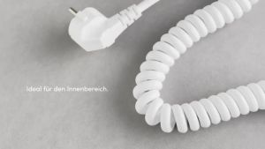 Cáp Nối Dài EU 2 Chân Đực Sang Cái Cái 2/3/5/8/10m Lò Xo PVC Dạng Ống Lồng 13A 250V Đen Trắng Cho Thiết Bị Gia Dụng