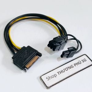 Cáp Sata ra 6 Pin / 8 Pin (2 Pin rời tách 8 Pin thành 6 Pin) / Cáp dài 15Cm