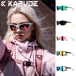 Kapvoe | Kapvoe Women Polarized Hiking Eyewear for Men Fashion Pink Glasses Cycling Glasses UV400 Bike Glasses Sport Outdoor Sunglasses