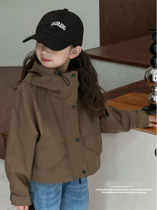 Girls Autumn Winter Jacket 2025 New Fashion Korean Style Waterproof Cotton Insertion Fleece Lined Coat for Kids Ages 2-14