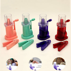 1pc Durable Rotating Hand Winding Machine Mini Hand Operated Knitting Tool Plastic Manual Spool Knitter for Weave Spool Knitter