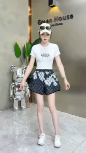 AP HOME กางเกงขาสั้นผู้หญิงเอวสูงเเฟชั่นใหม่ | ใส่ได้หลากสไตล์ในตัวเดียว ผ้าใส่สบายดีระบายอากาศ แฟชั่นน่ารัก QC-KZ9003