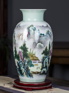 Large Jingdezhen Ceramic Landscape Vase