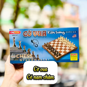 Bộ Cờ vua có nam châm kích thước bàn cờ 24 x 24 cm DK81337 - Kiện tướng quốc gia - Đồ chơi trí tuệ - Duka