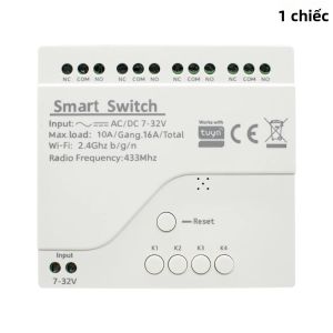 Mô-đun Chuyển Mạch Wifi Thông Minh 1/2/4CH 85-250V AC/DC 7-32V Điều Khiển Từ Xa Qua Ứng Dụng Alexa Google Home Tuya Tương Thích Tự Động Hóa