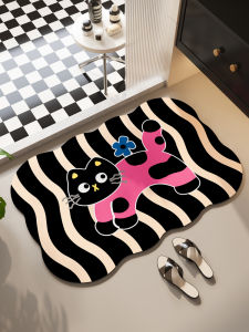 Adorable Cartoon Bathroom Mat Bathroom Floor Mat Absorbent Door Mat Home Decorative Rugs Modern Simple Style Silica Mud Mat