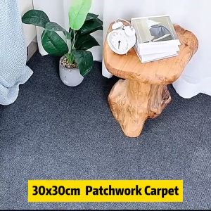 30/40/50pcs spliced carpet non-woven self-adhesive floor mat anti-scratch pet glued floor mat 30x30CM self-adhesive carpet living room splicing block decoration office anti-slip carpet floor sticker