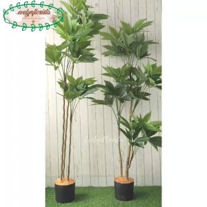 Pohon Artificial Daun Manggis Variasi Tinggi 150 & 170 Pot Dasar Hitam Dekorasi Ruangan Kantor