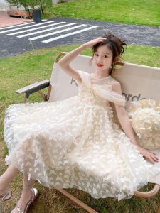 Princess Dress for Girls Short Sleeve Mesh Skirt Childrens Performance Fresh Style Summer New Arrival Elegant Dress for Little Girls